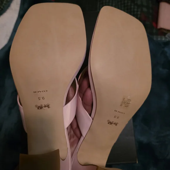 Coach Women's Blush Pink Slide Sandals - Picture 2 of 5